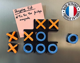 Tic Tac Toe | Aimants de réfrigérateur amusants | Plusieurs couleurs | Impression 3D