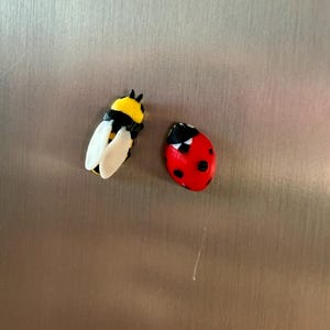 Ladybug fridge magnets | 5 to 25 mini insect magnets | Gift idea image 11