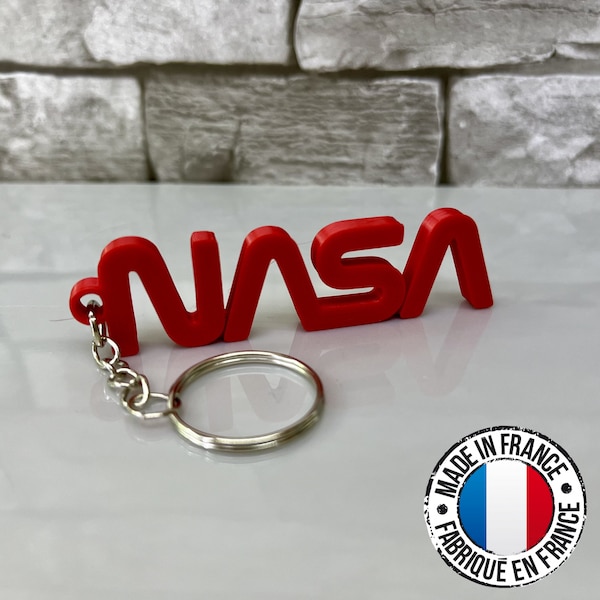 Porte-clés NASA | NASA worm logo | Impression 3D