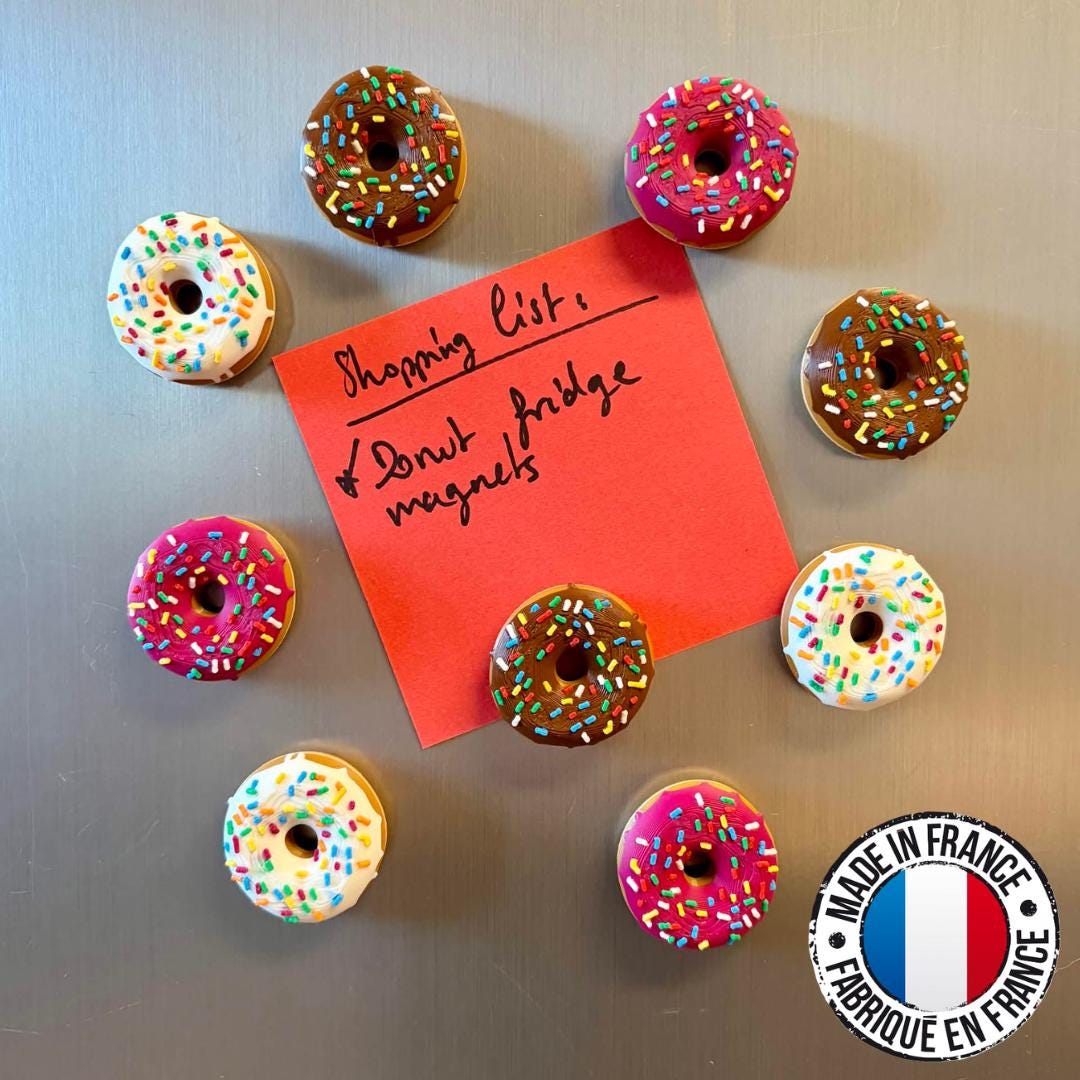 Glazed Donut Fridge Magnets | 6 Fake Food Magnets | Gift Idea - Etsy