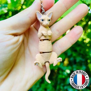 Ramses | Porte-clés chat sphynx flexi | Idée cadeau unique