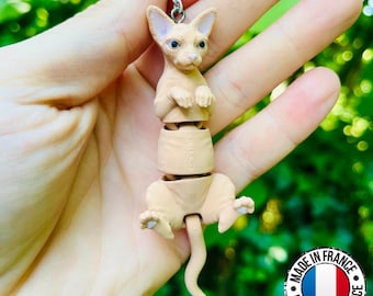 Ramses | Flexi sphynx cat keychain | Unique gift idea