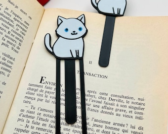 White cat bookmark | Large bookmark | Gift idea