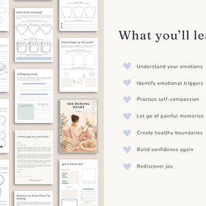 The Healing Heart Workbook | Breakup Journal PDF | Guided Healing Journal | Self Love Workbook | Relationship Recovery | Digital Download image 4