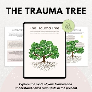 Trauma Tree Workbook: Inner Child Healing, Narrative Therapy (PDF Downloadable Printable Worksheets, 6-Page