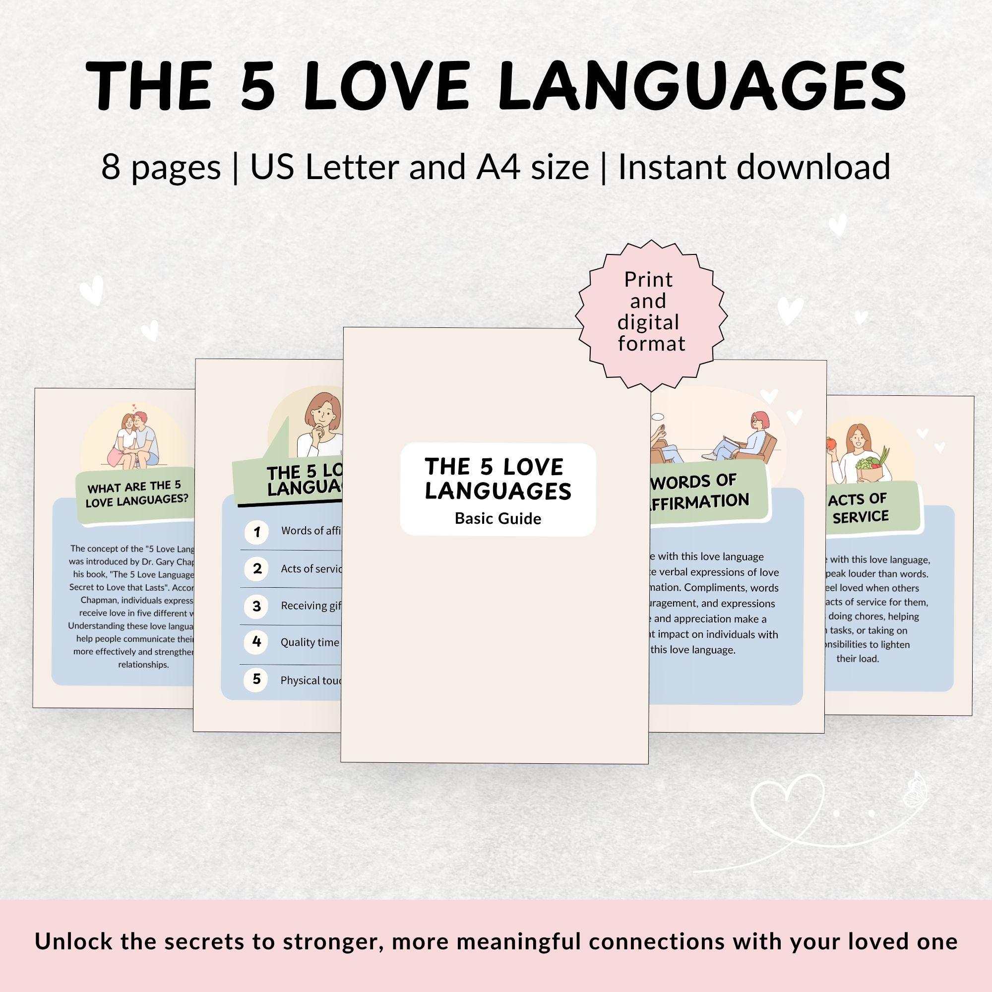 The 5 Love Languages Printable, Couples Counseling, Couples Therapy Workbook, Relationship Therapy, Therapy Tools