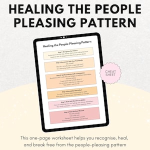 People-Pleasing Healing: Printable Cheat Sheet (US Letter & A4)
