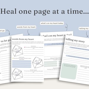 The Healing Heart Workbook | Breakup Journal PDF | Guided Healing Journal | Self Love Workbook | Relationship Recovery | Digital Download image 5