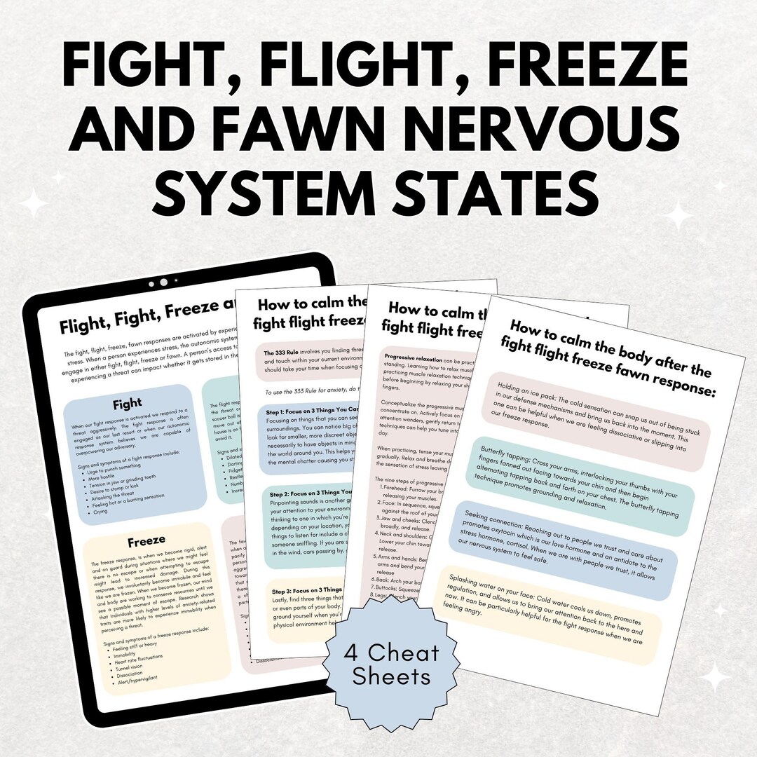Nervous System States | Fight Flight Freeze and Fawn | Stress Responses ...