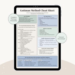 ゴットマンメソッド早見表PDF｜カップルセラピーワークシート｜四騎士と解毒剤｜関係コミュニケーションガイド｜セラピー