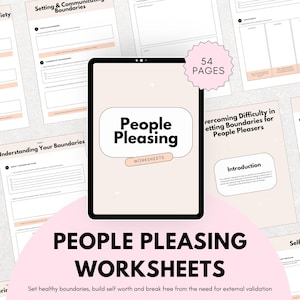 People Pleasing Worksheets: Setting Boundaries, Self-Esteem (PDF Download)