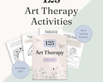 Art Therapy Workbook for Anxiety and Stress Relief – 125 Guided Activities for Emotional Healing, Self-Love and Mindfulness (Printable PDF)