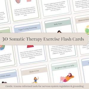 Die 30 Karteikarten für Somatische Therapie | Geist-Körper Heilung | Traumabewusste Praxen | Werkzeuge zur Regulierung des Nervensystems
