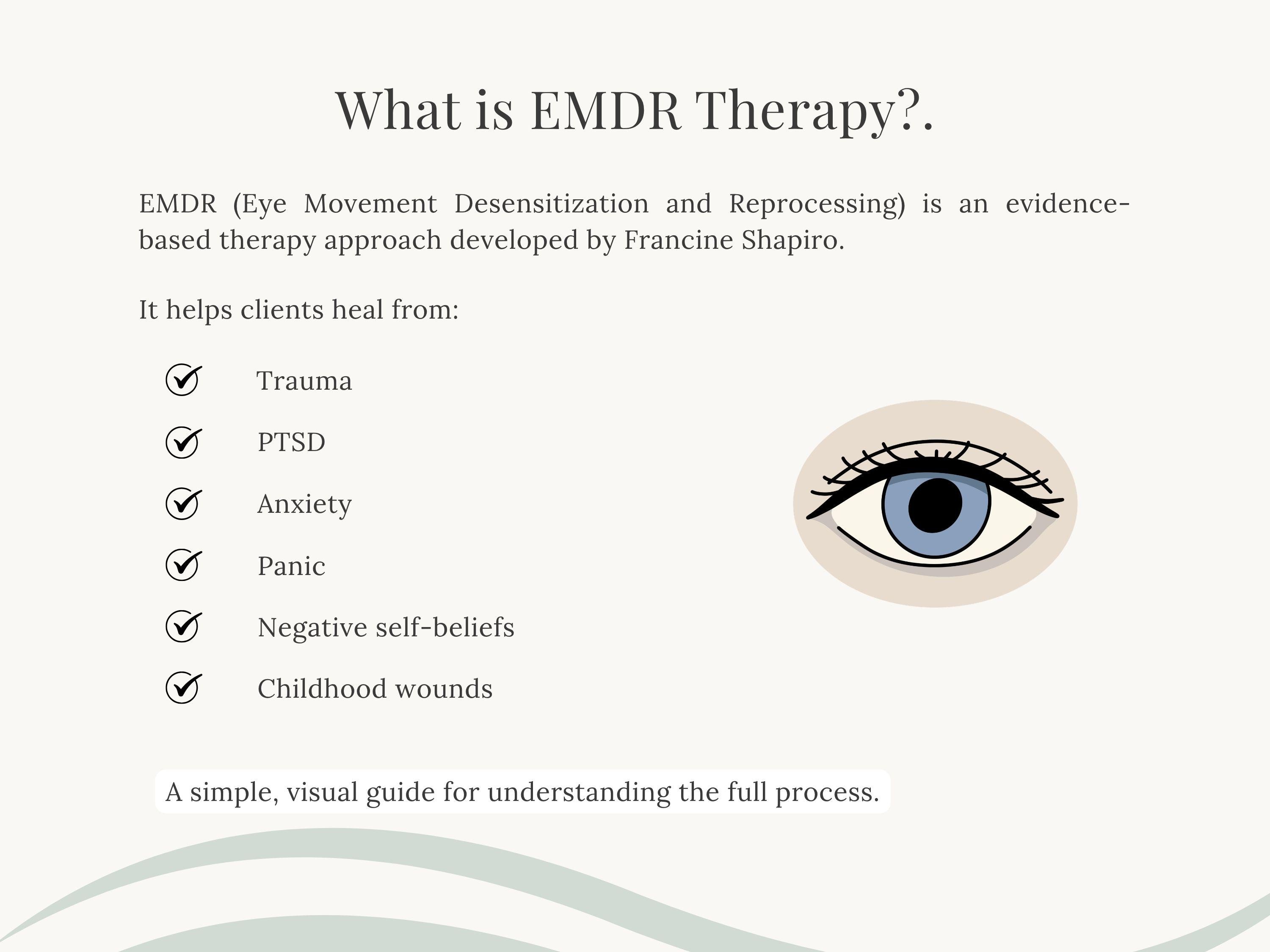 EMDR Therapy Cheat Sheet | Eye Movement Desensitization & Reprocessing ...