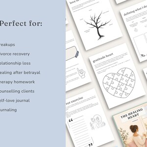 The Healing Heart Workbook | Breakup Journal PDF | Guided Healing Journal | Self Love Workbook | Relationship Recovery | Digital Download image 6