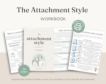 Attachment Style Workbook | Attachment Theory PDF | Secure, Anxious, Avoidant & Disorganized Attachment | Relationship Journal