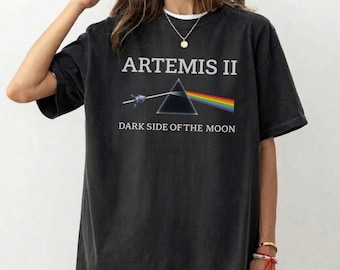 Artemis II Mission T-Shirt, Dark Side of Space Tee, Future Moon Mission Shirt, 2026 Rocket Launch Gift
