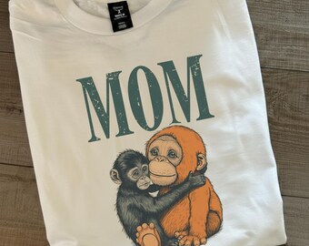 Mom Monkey Graphic Shirt, Bravest Macaque Tee, Viral Animal Story Art, Cute Meme T-Shirt, Gift for Monkey Lovers