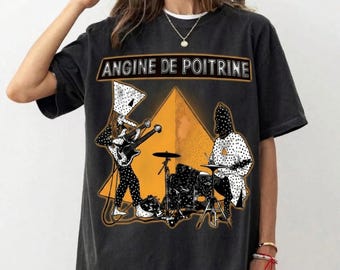 Angine de Poitrine Band T-Shirt, Angine De Poitrine Tee, Alt Fashion Gift, Dark Gothic Rock Tee, Aesthetic Grunge Apparel