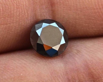 Cut Black Diamond 3.00 Carat Faceted Round Moissanite Lab Created Loose Diamond Cut Gemstone For Ring/Pendant VVS Quality