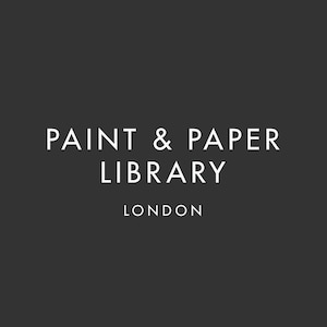 May include: White text on a black background reads "PAINT & PAPER LIBRARY LONDON".