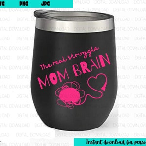 Cerveau de maman, maman drôle, conception de tshirt, conception numérique, téléchargement numérique, fichier numérique, fichier de coupe, SVG, PNG, JPEG, vinyle, Cricut, Silhouette