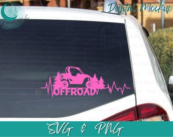 UTV Offroad Heartbeat SVG PNG - Cutting Machine Digital Download for T-Shirts, Decals, Decor & Gifts, Instant Download