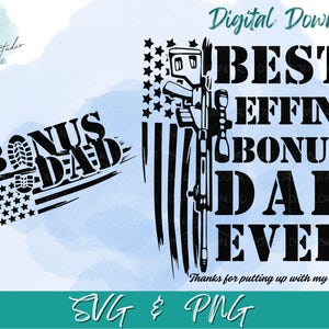 Best Effin' Bonus Dad Ever SVG / Download digitale della macchina da taglio per magliette, decalcomanie e idee per l'arredamento della casa