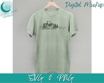 UTV Offroad Heartbeat SVG PNG | Enjoy Life Cutting Machine Digital Download for T-Shirts, Decals & Decor Instant Download