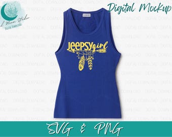 Boho Jeepsy Girl SVG Cutting File with Feathers & Arrows, Digital Download for T-Shirts, Decals, Decor and Gifts