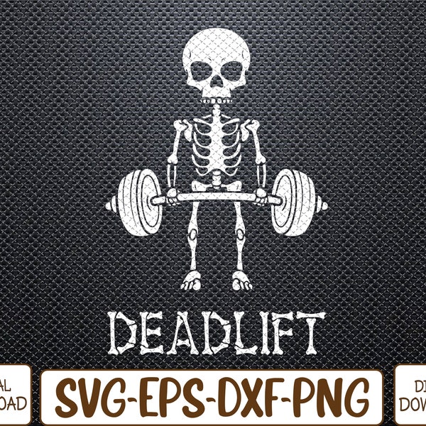 Skelet Deadlift SVG, sportschool SVG