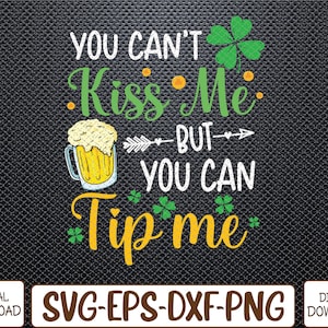 St Patrick's Day Lucky Shamrock Serveerster Barman Ober Svg, Eps, Png, Dxf, Digitale Download