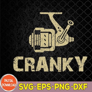 Señuelo de pesca Crankbait, ideas de regalos divertidas y malhumoradas para pescar Svg, Png, Descarga digital