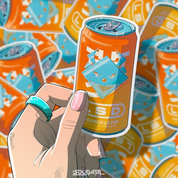 LSD Dreamsicle Can Sticker