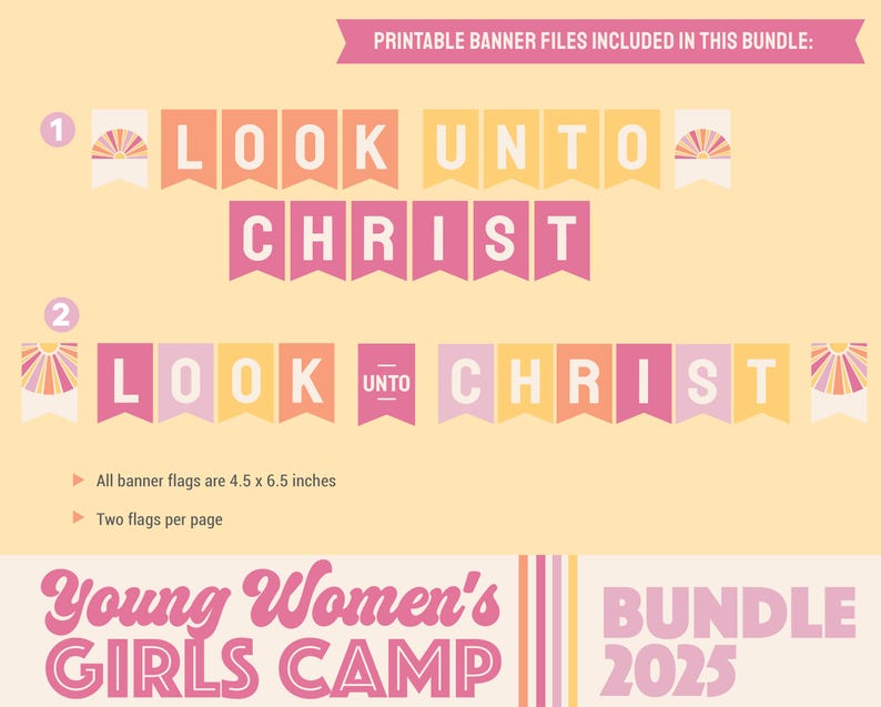 Young Women Girls Camp 2025 Print Bundle: LDS Theme (digital Download ...