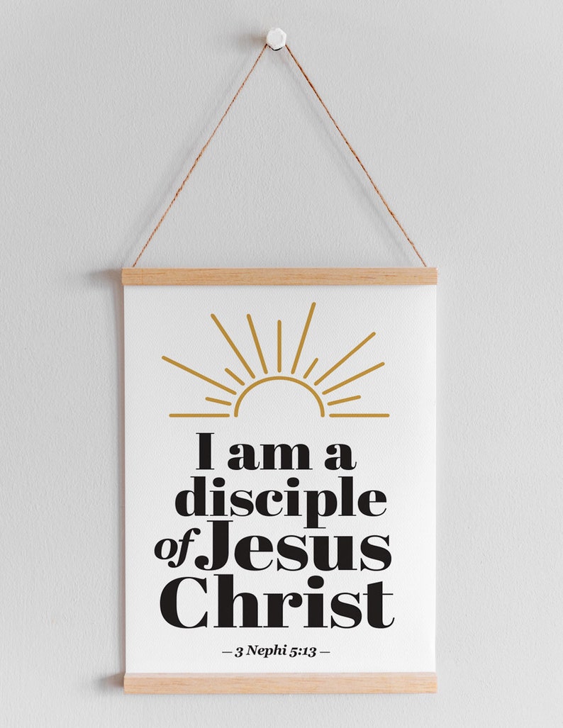 2024 LDS Youth Theme I Am a Disciple of Jesus Christ Poster 3 Nephi 5