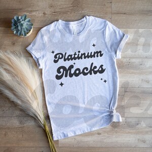3001 Ash Mockup || Ash Bella Canvas 3001 Mockup Ash Shirt Mockup Boho Flat Lay Mockup BC3001 Mock-up Ash BC 3001 Mock Up Wood Background