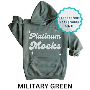 18500 Military Green Mockup Transparent Background PNG Gildan 18500 Mockup Hoodie Flat Lay Mockup g185 Mockup Military Green Hoodie Mockup