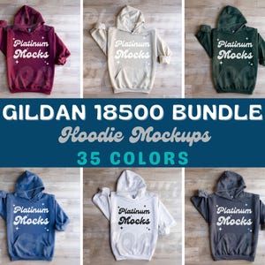 Gildan 18500 Mockup Bundle 35 Gildan Hoodie Mockups g185 Mock Up Bundle Hooded Sweatshirt Flat Lay Mock-up Gildan 18500 Wood Background