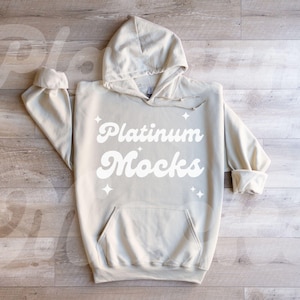 Gildan 18500 Sand Mockup Gildan Hoodie Mockup Sand 18500 Mockup Wood Background g18500 Mockup g185 Sand Hooded Sweatshirt Flat Lay Mock Up