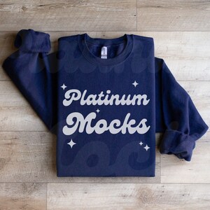 18000 Navy Mockup || Navy Gildan 18000 Mockup Navy Folded Sweatshirt Mockup Wood Background g18000 Mockup Flat Lay Folded g180 Navy Mockup