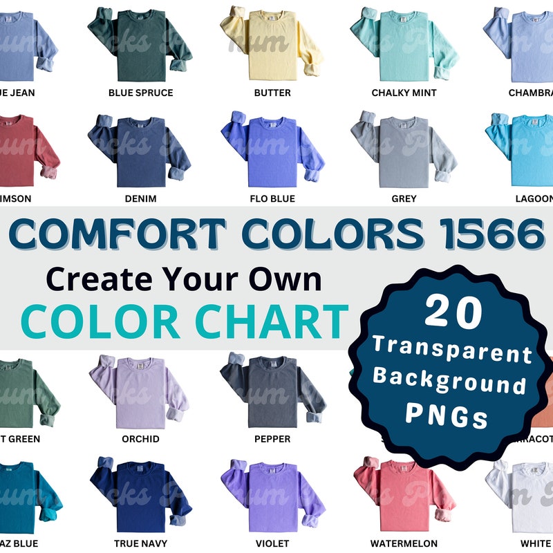 Comfort Color Chart - Etsy