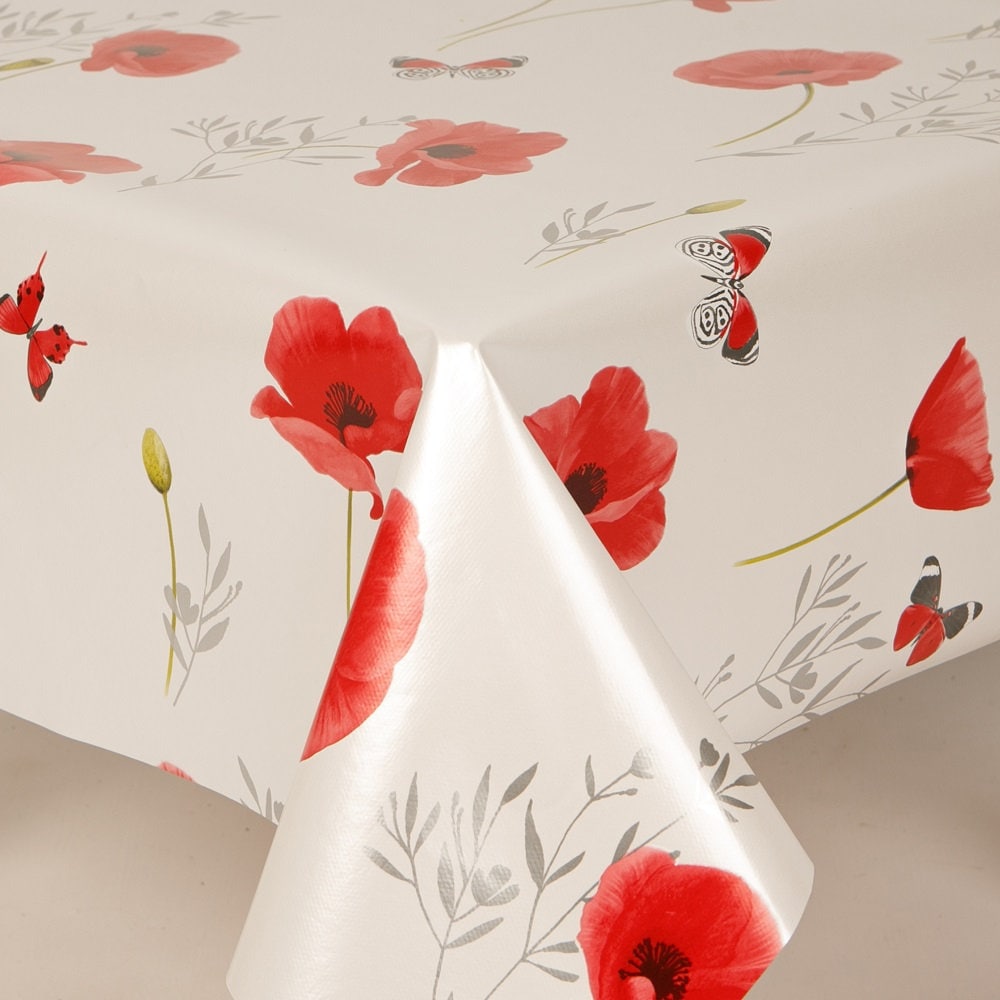 Floral & Nature PVC Vinyl Wipe Clean Tablecloth - Wipe Clean Waterproof ...