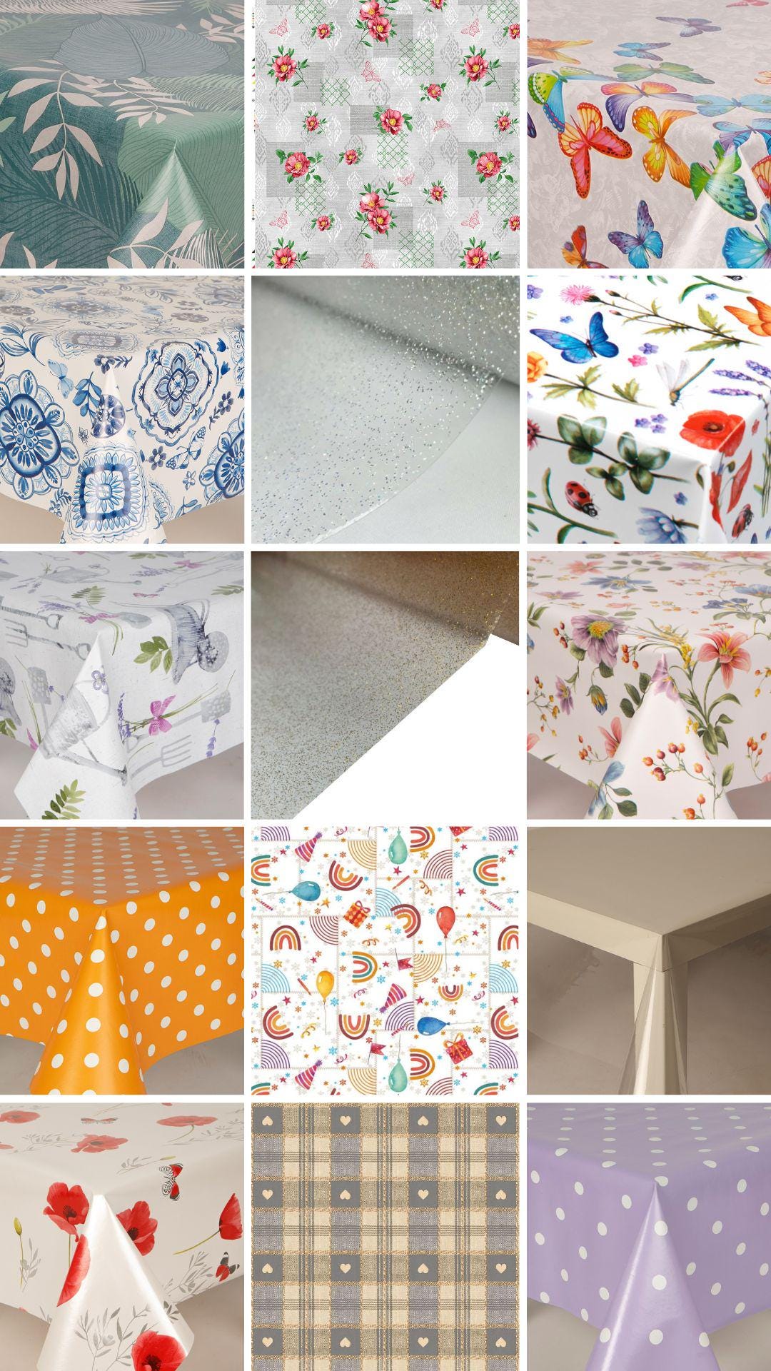 Nappe florale d'été en vinyle PVC - Nappe en vinyle PVC imperméable à l'eau d'un simple nettoyage - Nappe d'intérieur et d'extérieur