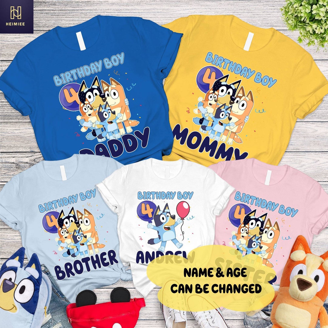 Bluey Bingo Birthday Shirt Custom Bluey Shirt Bluey Family Etsy
