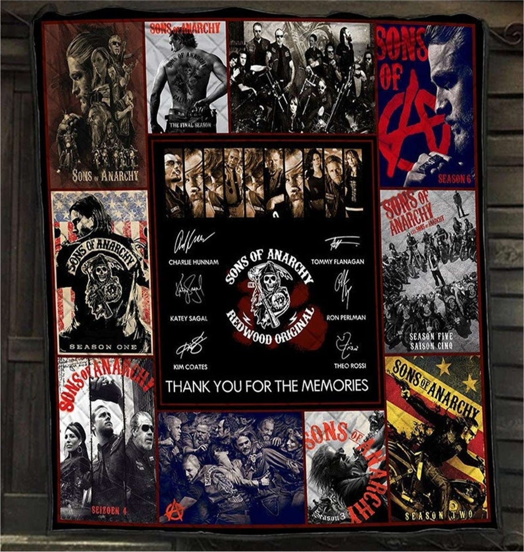The Sons of Anarchy Fleece Blanket Jax Teller Opie Winston Etsy