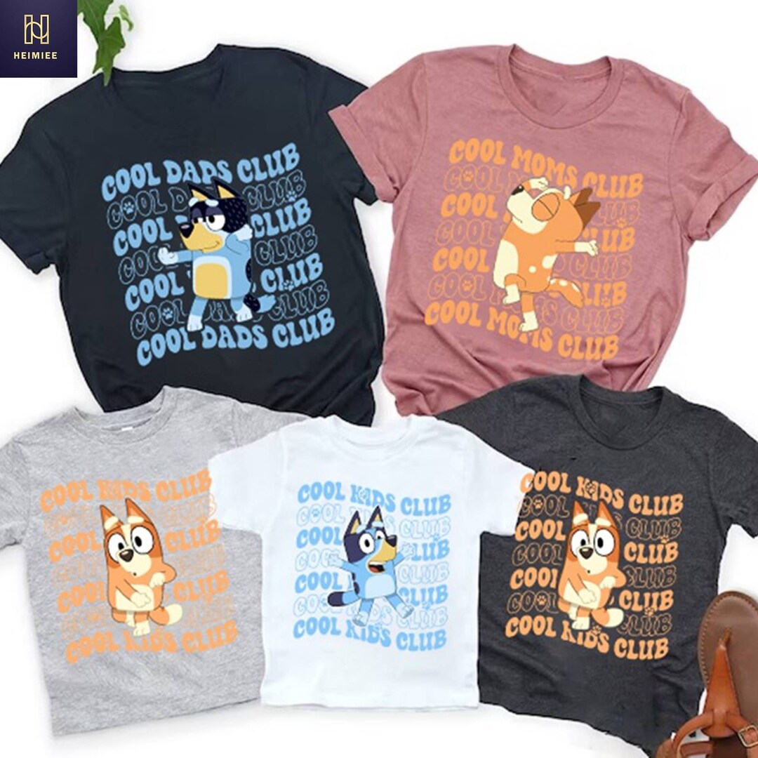 Bluey Mom Dad Shirt Bluey Dad Shirt Cartoon Shirt Bluey - Etsy