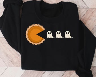 Sudadera divertida con fantasma de pastel de calabaza: jersey de Halloween para Acción de Gracias