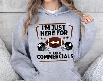 I'm Just Here for the Snacks Football Hoodie - Game Day Apparel