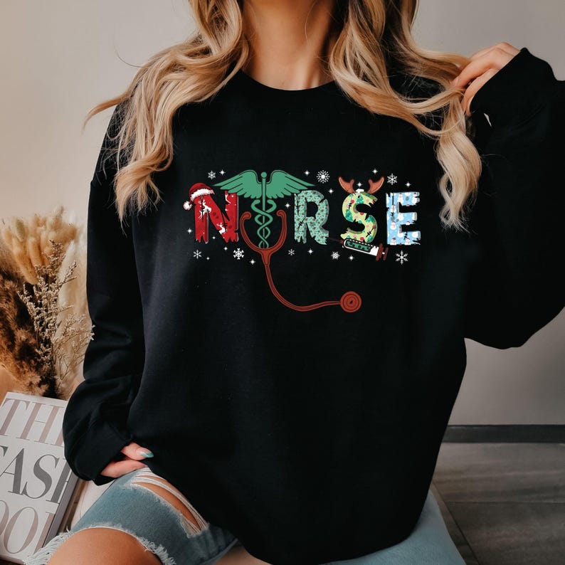 Nurse Christmas Sweatshirt, Merry Christmas Gifts, Gift Ideas for